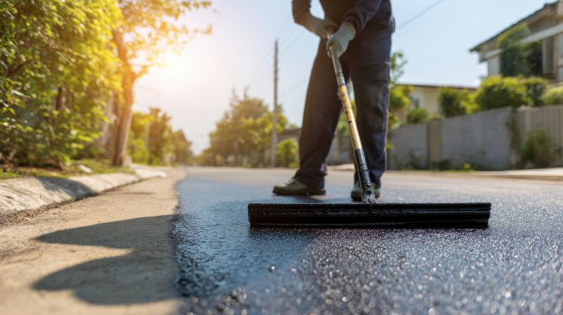 Sealing Process on Driveway